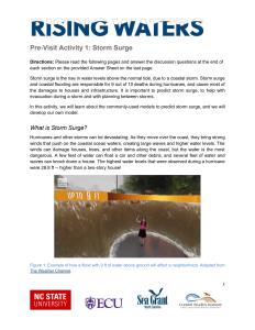 Storm Surge Curriculum Part 1: Pre- Visit Activity 1: Storm Surge