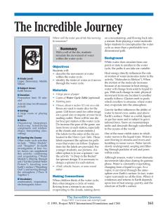 The Incredible Journey: Project WET Curriculum and Activity Guide