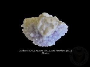 Calcite, Quartz, and Amethyst