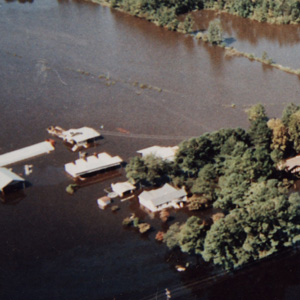 Arial View of flooding after Hurricane Floyd