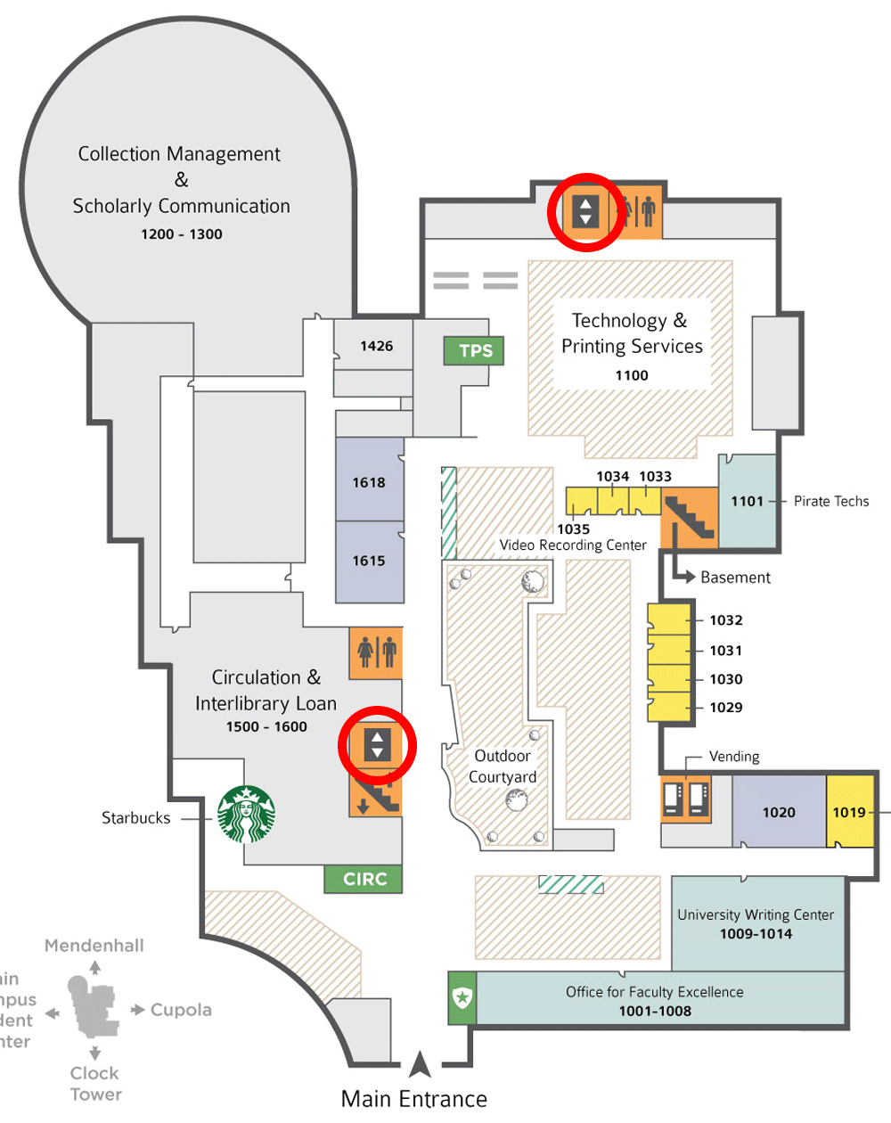 Floor 1 Elevators