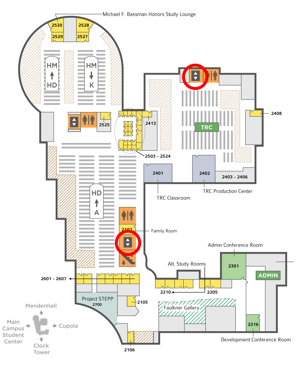 Floor 2 Elevators